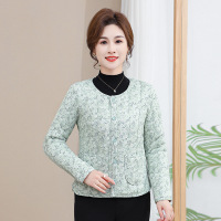 年冬季保暖妈妈装内搭时尚碎花中老年女装冬装短款衣服女