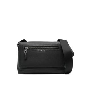 迈克·科尔斯(MICHAEL KORS)牛皮男士斜挎包休闲手提单肩包商务通 BLACK