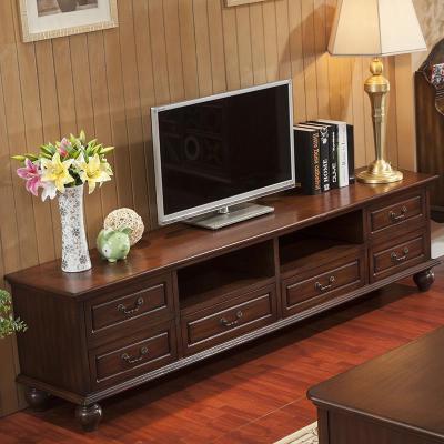 森美人美式茶几电视柜组合客厅实木乡园小户型主卧室储物地柜