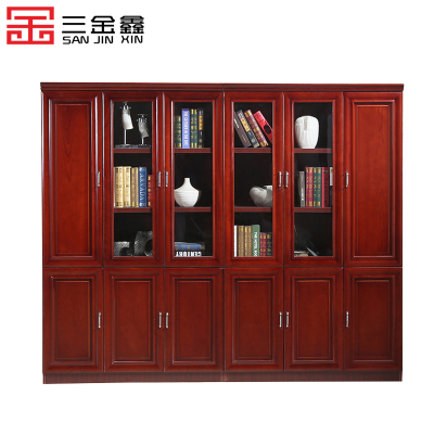三金鑫 办公家具文件柜档案资料柜贴实木皮书柜办公室隔断柜储物柜
