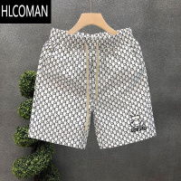 HLCOMAN高品质字母印花短裤男款夏季薄款五分裤2025新款男士高端欧货中裤