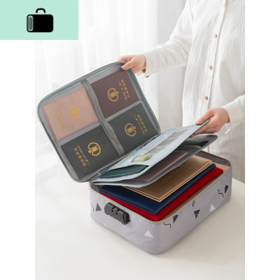 包收纳文件证书大容量收纳盒家用家庭资料收纳包箱套重要卡包NEW LAKE女士钱包/卡包
