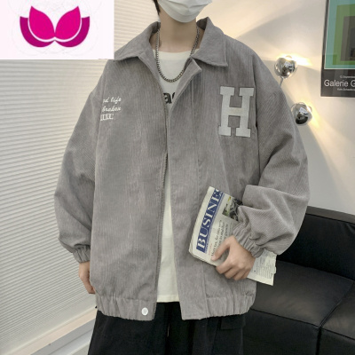 七斓灯芯绒外套男款美式复古休闲夹克ins潮牌宽松痞帅炸街上衣