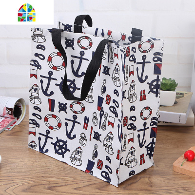 手提帆布袋手拎收纳袋饭盒便当包午餐带饭手提袋购物袋学生帆布袋 FENGHOU 手提袋小松树