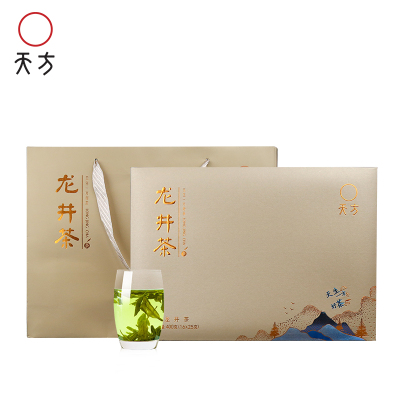 新茶春茶天方龙井绿茶400g 礼盒装 雨前茶叶绿茶 浙江龙井