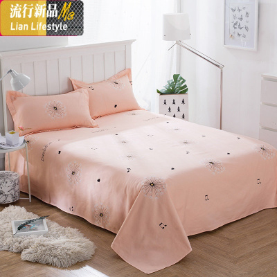 加厚棉床单单件双人1.8m1.5米男女学生宿舍棉老粗布被单 三维工匠