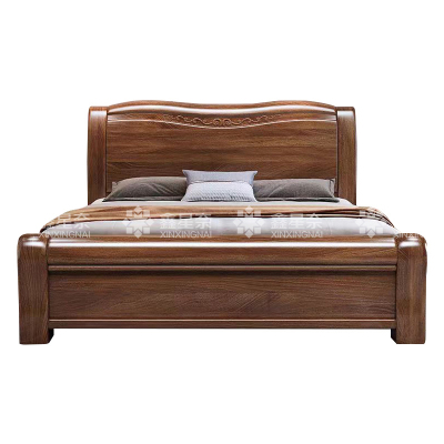 鑫星奈XXN4022921 胡桃木实木床1.5米单人床