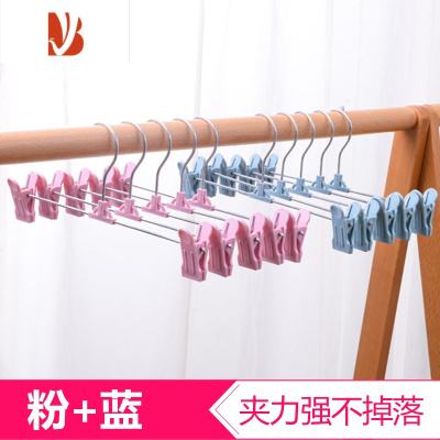 三维工匠多裤架裤夹家用衣柜强力晾晒夹裤子可伸缩挂衣架阳台收纳