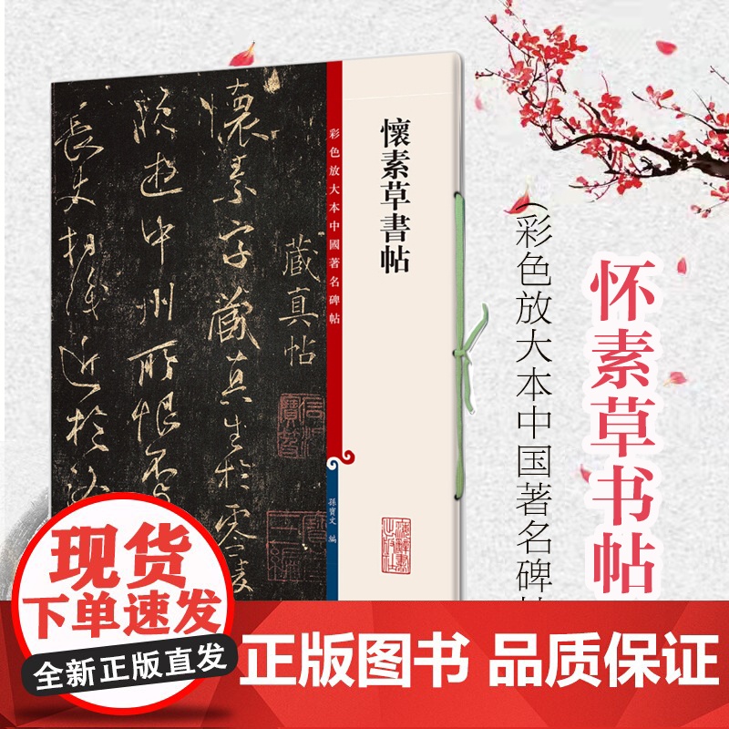 怀素草书帖 彩色放大本中国著名碑帖孙宝文编上海辞书出版社 书法篆刻碑帖鉴赏毛笔字练习临摹字帖