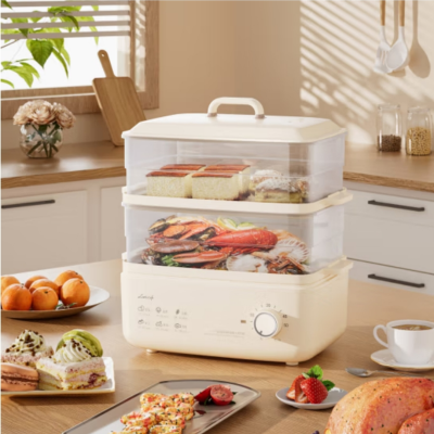 小画仙电蒸锅LDZL-8088 电煮锅 电火锅 多功能锅家用电锅蒸包子锅电热锅10升两层大容量多用途锅早餐蒸鱼