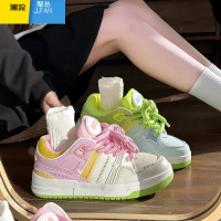 聚范鸳鸯色鞋子女ins潮百搭小众滑板鞋2024秋新款韩版学生休闲小白鞋