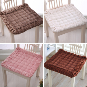 美帮汇毛绒加厚电脑座垫办公椅子垫坐垫餐桌椅垫学生坐垫防滑定做