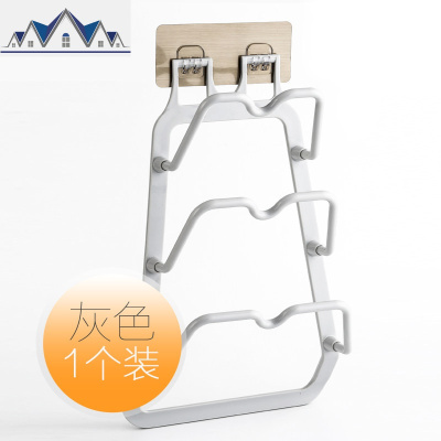 锅盖架壁挂式免打孔厨房放菜板的架子家用砧板收纳用品案板置物架 三维工匠