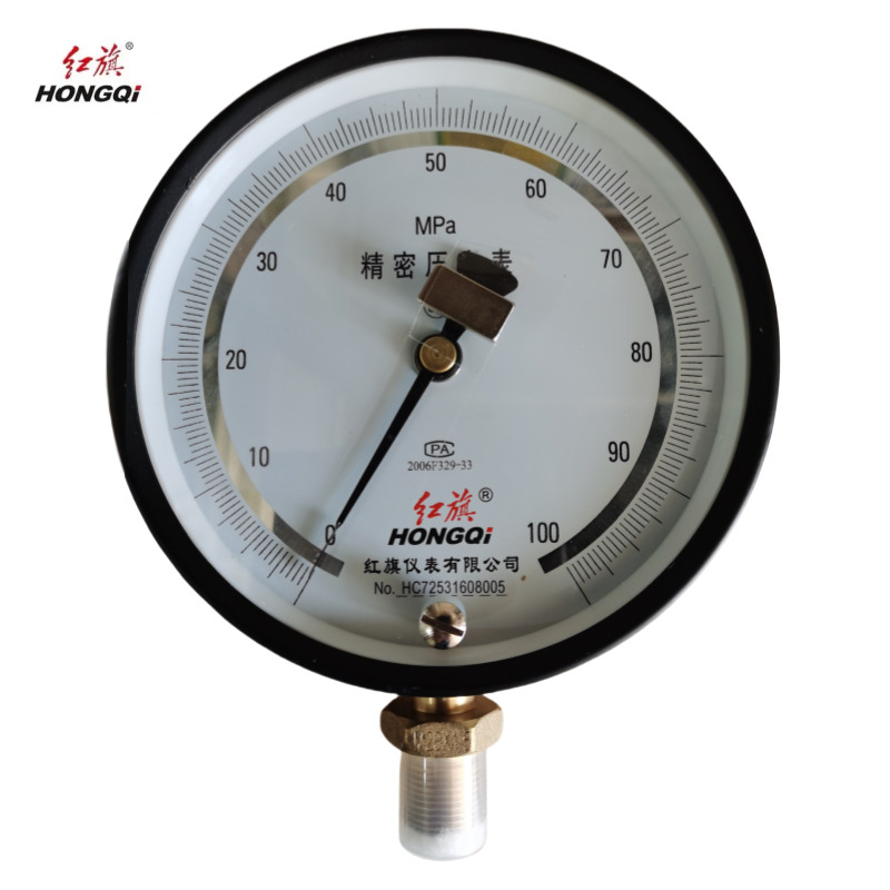 红旗 精密压力表检测款0.4级 YB-150 100MPA 块