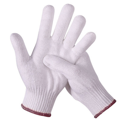 鸣固 劳保手套棉线手套细纱加密棉纱手套加厚耐磨工作手套 工地车间劳防手套 一双[可定制]
