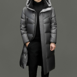 品牌冬装可脱卸帽长款男士羽绒服时尚休闲外穿北方防寒加厚外套