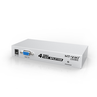 迈拓维矩MT-1504K vga分配器一分四分频器一进四出高清vga分屏器1分4