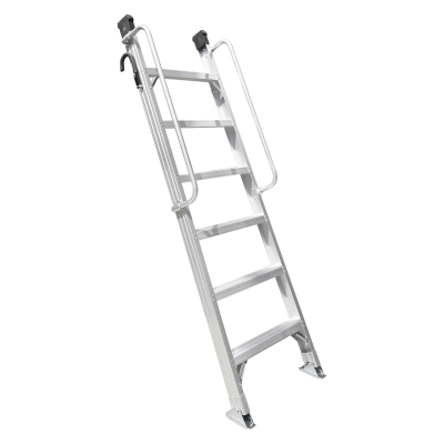 盛步达加厚铝合金扶手梯子铝合金梯6步单梯楼梯带钩2.1米s-l21fst(个)