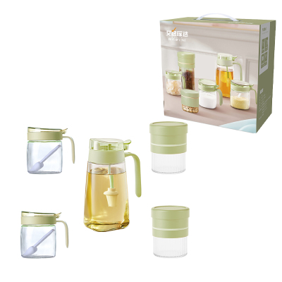 艾逸瑶选 晶萃系列油壶调味储物罐5件套CJ-21069
