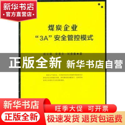 正版 煤炭企业“3A”安全管控模式 赵云佩,安景文,刘贵喜著 中