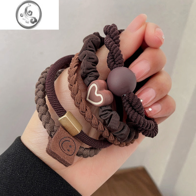 JiMi高弹力耐用皮筋女扎头简约气质高马尾发绳头绳高级感2023新款发圈