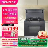 森歌(SENG)集成灶L1ZK蒸烤一体外观美 大容量厨房灶具家用蒸烤箱燃气灶 灰色天然气