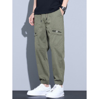 工厂高端工装裤男新款休闲运动刺绣宽松百搭大学生束脚裤弹力