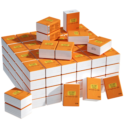 织梦手帕纸 便携式实惠压花随身装抽取式手帕纸每包6片装10包每条 柔韧厚实湿水不易破 母婴可用 餐巾纸 10条装