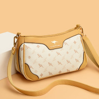 包包女包新款时尚女士妈妈包斜挎包印花撞色单肩包女