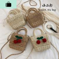 ins樱桃手提包编藤编织包文艺2020夏新款海边度假斜挎沙滩小包NEW LAKE女士单肩包