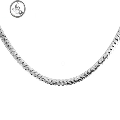 JiMi项链男生轻奢小众钛钢不掉色压花古巴链锁骨链网红ins嘻哈风颈链