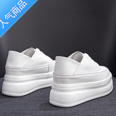 SUNTEK内增高小白鞋女2023百搭两穿厚底百搭松糕网纱透气小个子女鞋8cm