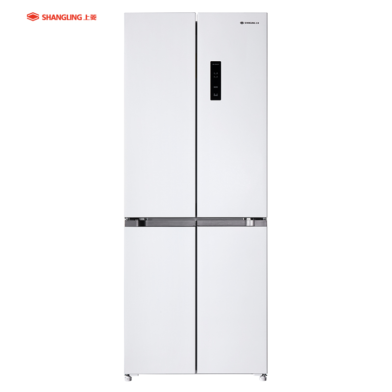 上菱439升十字对开四开门全空间净味大容量家用电冰箱 60cm超薄平嵌底部前置散热BQE439PWFL(岩白)