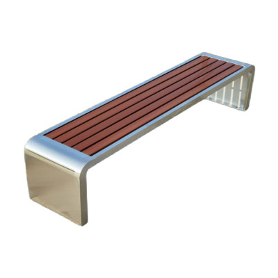 戴劲 公园椅室外简约排椅不锈钢椅子广场休闲椅园林座椅 150弧形