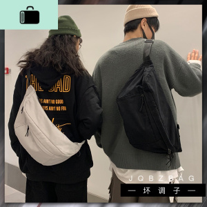 日系男士大容量工装胸包潮牌ins嘻哈潮流学生背包休闲小挎包女酷NEW LAKE男士腰包