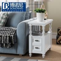 森美人美式实木边几角几电话几客厅沙发边桌边柜移动电脑桌小茶几夹缝桌