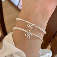 s925纯银施家珍珠蝴蝶结手链女轻奢小众ins风高级感精致手饰送女朋友老婆情人节七夕生日礼物