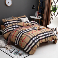 洛菲源 全棉被套 格子被罩 规格155*210cm 条