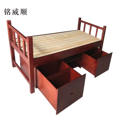 铭威顺单位宿舍床带储物单层床2060*940*810mm