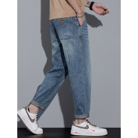 春秋款男士哈伦牛仔裤复古港风宽松直筒裤青年百搭休闲裤老爹裤男