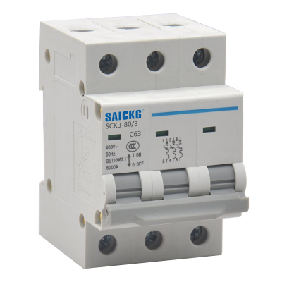 赛驰科技(SAICKG) SCK3-80/3 3P C63 低压空气开关 (单位台) 灰白