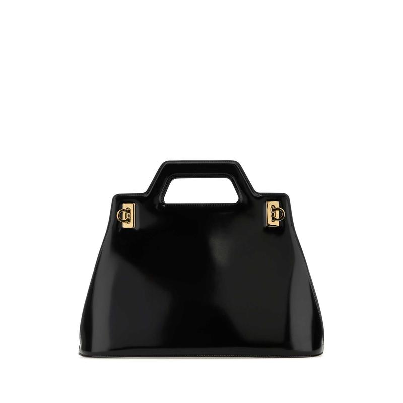 Salvatore Ferragamo精致百搭真皮手提包女士感款手拿包日常通勤手袋