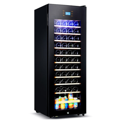 尊堡(zunbao)BJ-158G 红酒柜 恒温冰吧 冷藏柜 压缩机酒柜 茶叶柜 酒窖级恒温恒湿系统 大屏