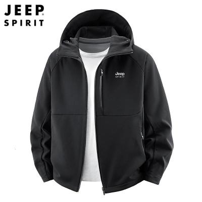 JEEP SPIRIT青年运动夹克男士连帽时尚户外休闲运动外套男新款简约百搭