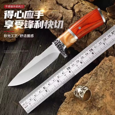 户外蒙古手把肉小刀野外锋利高硬度随身割肉削骨刀子精品水果刀8138R