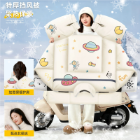 正雨电动车冬季加绒挡风被加厚大口袋电瓶摩托车保暖防水雪天通用9063