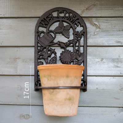 家柏饰(CORATED)铸铁花盆托架 古典花纹装饰壁挂件杂货花园户外庭院欧式复古 搭配9