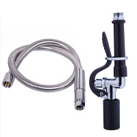 花洒水龙头软管喷头套装 黑色花酒+软管(长95CM)