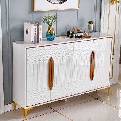 轻奢鞋柜家用简约现代口烤漆厅柜进玄关柜大容量阳台储物柜