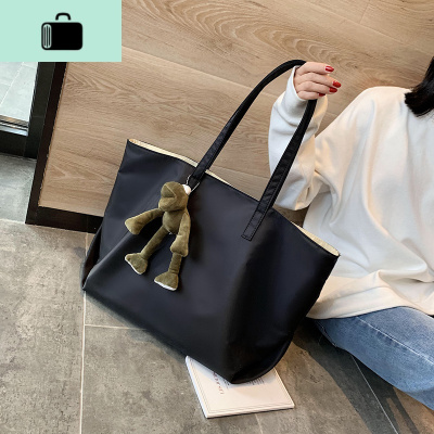 包包女包2020夏季新款韩版时尚大容量单肩包帆布报百搭ins托特包NEW LAKE女斜挎包